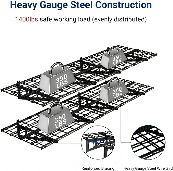 FLEXIMOUNTS 2-Pack 2x6ft Garage Shelving - Image 4