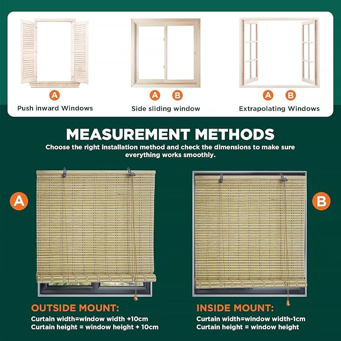 Bamboo Blinds for Interior Windows, Custom Roller Shades for Indoor Window and - Image 7