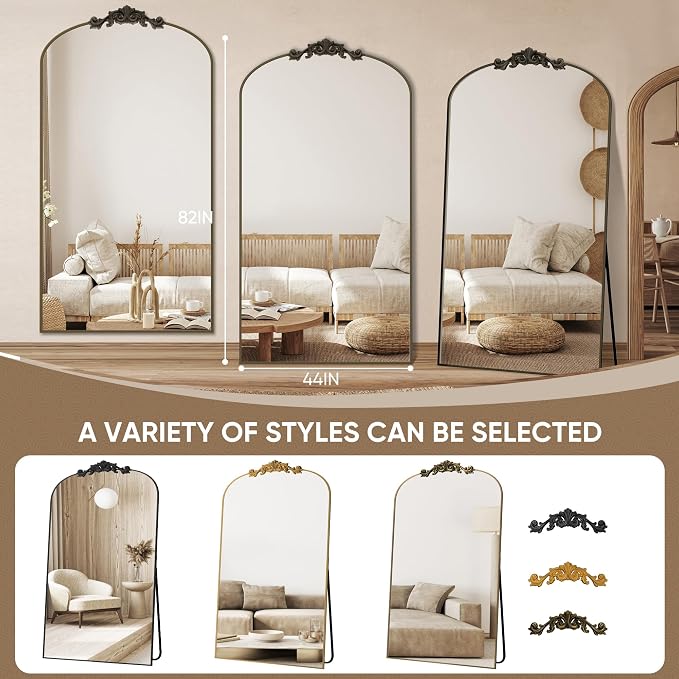 Antok Arched Full Length Mirror, Full Body Mirrors - Image 7