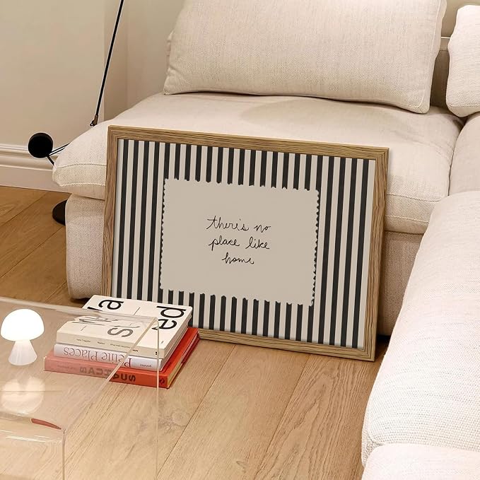 Framed Vintage Inspirational Wall Art, Minimalist There is No Place Like Home - Image 7