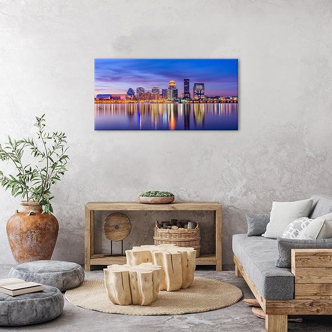 Louisville Skyline Wall Art Kentucky Wall Decor Sunset Downtown Pictures - Image 4