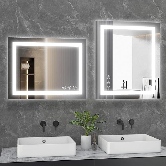 Sweetcrispy 24"x36" Smart Anti-Fog LED Bathroom Mirror - Image 2