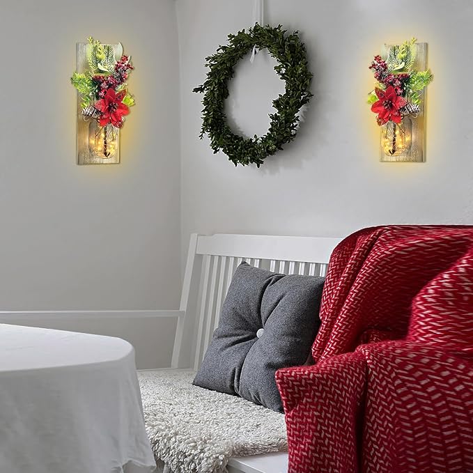 Mason Jars Sconce Decor Rustic Wall Sconces Handmade Wall Art Hanging Design - Image 3