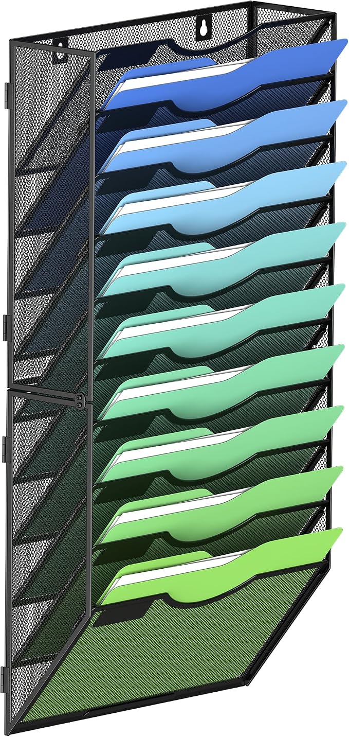 Kuntine.B Wall File Organizer Office Hanging Magazine Holder Wall File Organizer by KuntineB