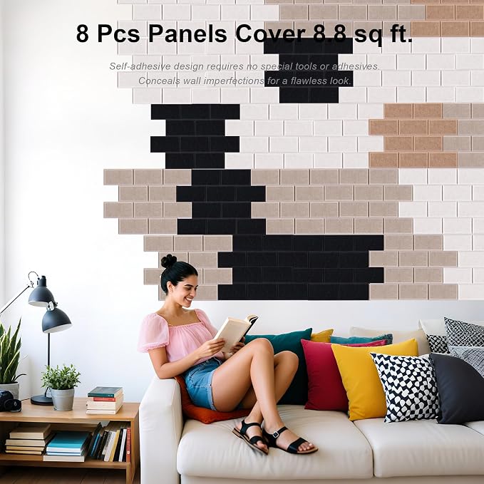 WoveN SounD Brick Acoustic Wall Panels Seamless Visual, High Density, Sound - Image 2
