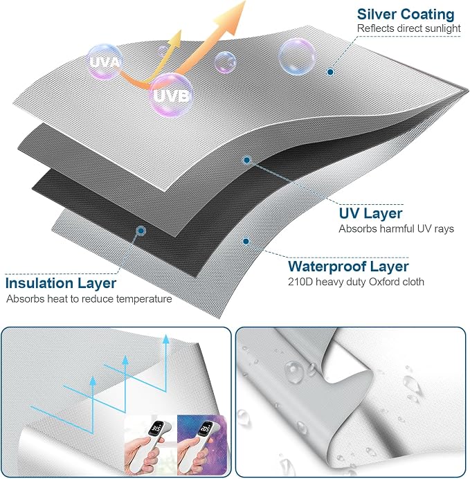 100% Blackout Curtains for Bedroom, Portable DIY Window Blinds, No Drill Window - Image 2