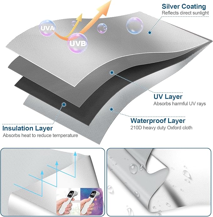 100% Blackout Curtains for Bedroom, Portable DIY Window Blinds, No Drill Window - Image 2
