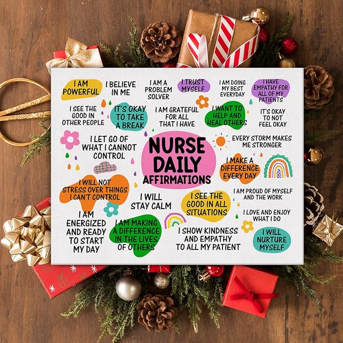 Hijie Inspirational Nurse Office Poster Canvas Wall Art - Image 5