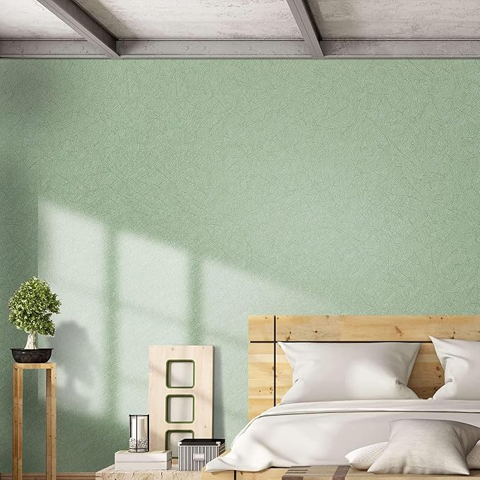 Abyssaly Green Peel and Stick Wallpaper Embossed Silk Textured Wallpaper 15.7" - Image 2