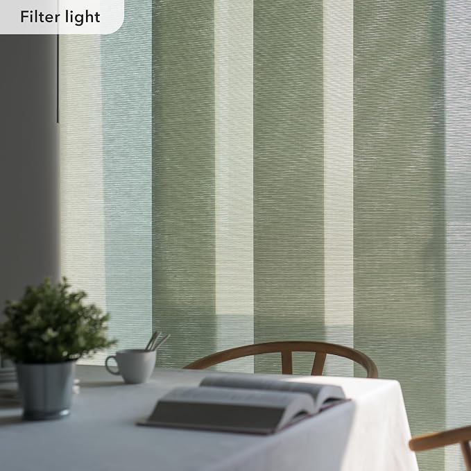 GoDear Design Adjustable Sliding Panel Track Sliding Glass Door Blinds 45.8"- - Image 4