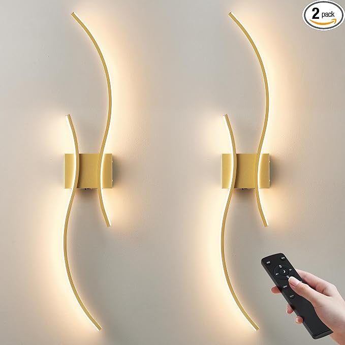 Battery Operated Wall Sconces Set of Two by KARTOOSH
