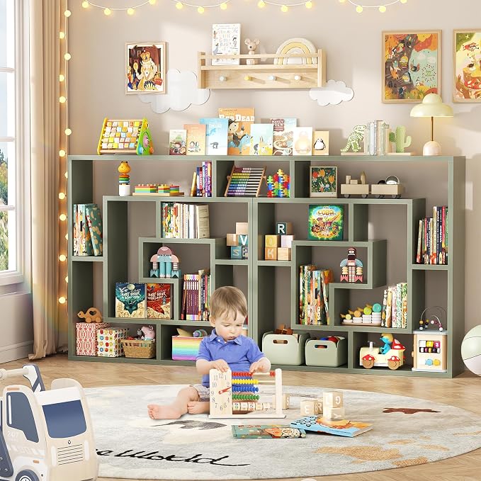 Armocity 6 Tier Display Book Shelf Wall Mounted Bookshelf Freestanding - Image 7