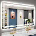 60x28 LED Bathroom Mirror with Lights, Backlit and Front Lit Anti-Fog Lighted by Awandee