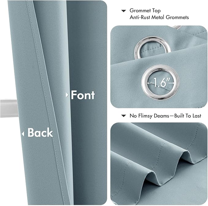 MIULEE Blackout Curtains for Bedroom Living Room 2 Panels, Thermal Insulated - Image 4