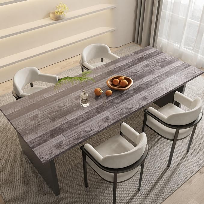 TANONE Wood Contact Paper Peel and Stick Wallpaper Gray, Self Adhesive - Image 6