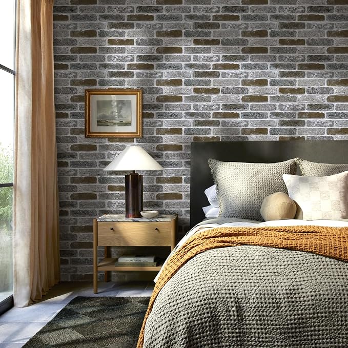 COMSTICKC 3D Faux Brick Wall Panel Peel and Stick, DIY UrltraLight PVC Self - Image 2