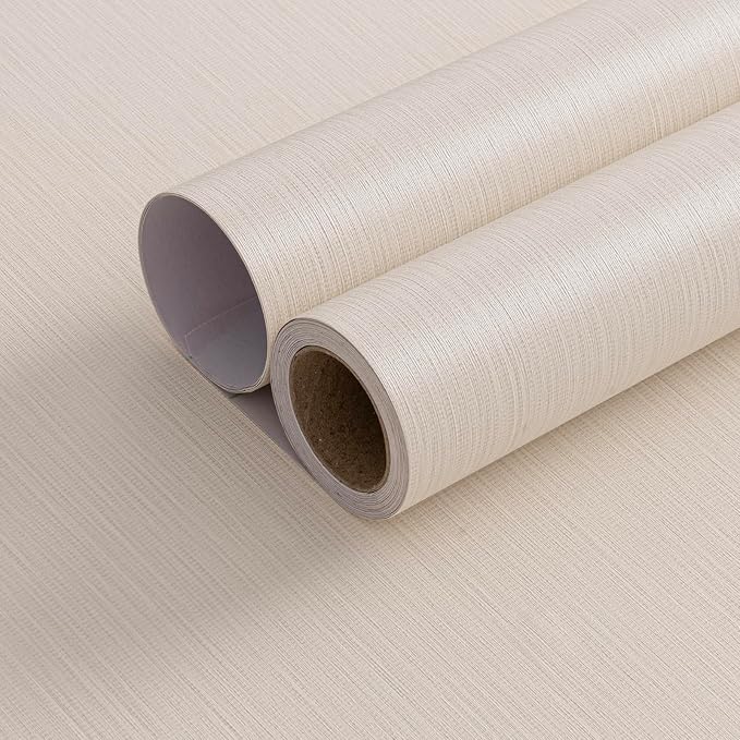 FUKU MON Beige Yellow Grasscloth Fabric Wallpaper 23.6" X 393" Thick Classic - Image 6