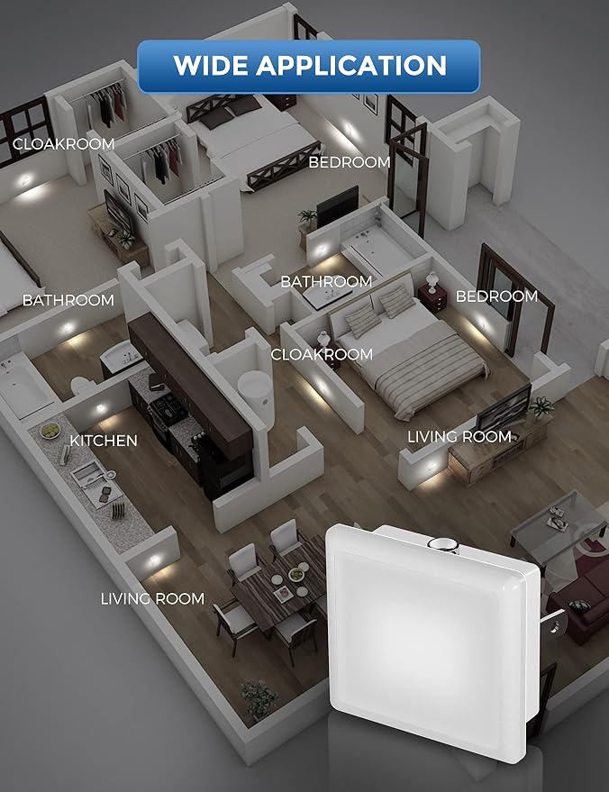 L LOHAS LED Night Lights Plug into Wall 2-Pack, 0.3W Plug in Night Light - Image 8