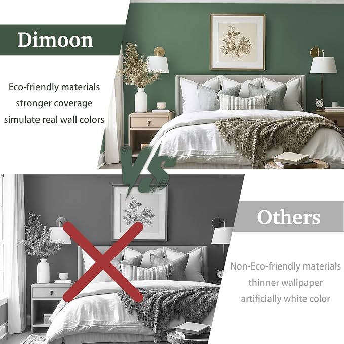 Dimoon 17.7''x236'' Peel and Stick Wallpaper Green Contact Paper - Image 9