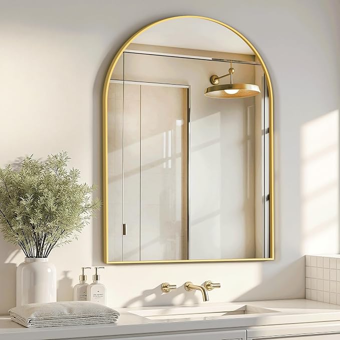 Arched Bathroom Mirror for Wall, HD Glass Over Sink for Bathroom - Image 4