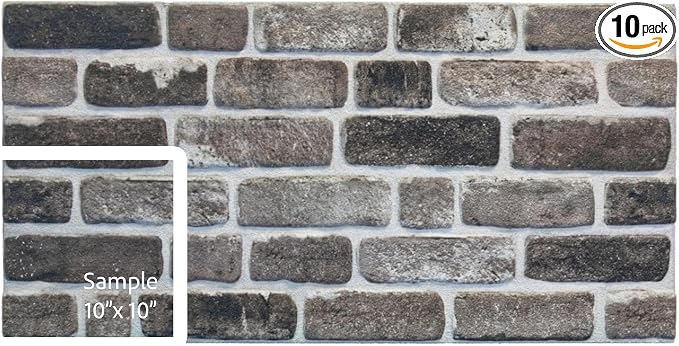 Dundee Deco 3D Wall Panels Faux Brick by DundeeDeco