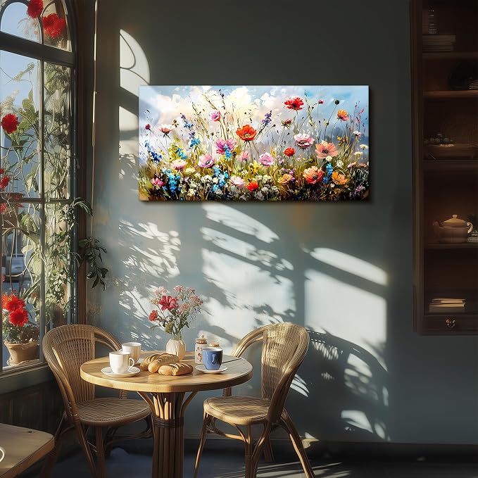 SERIMINO Large Wall Art for Living Room Canvas Prints, Farmhouse Nature Floral - Image 3