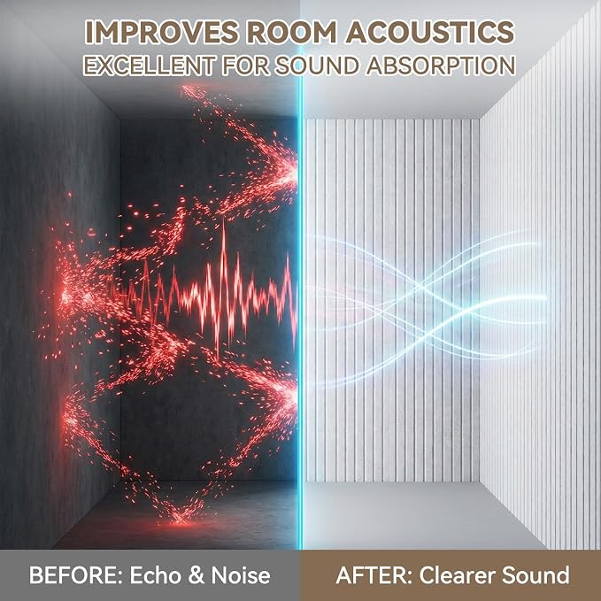 10 Packs Acoustic Panels, Large 47" X 24" X 0.38" Soundproof Wall Panels - Image 3