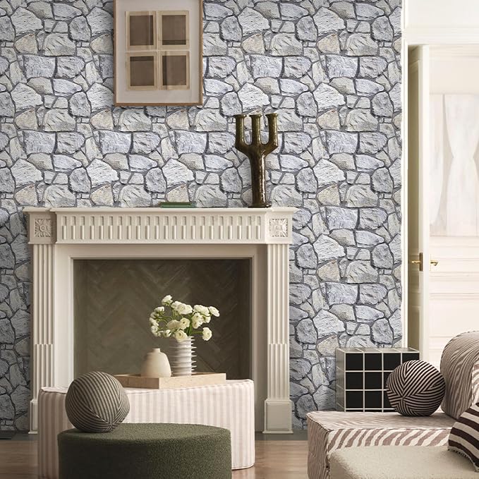 3D Faux Stone Wall Panels Peel and Stick, Stone-Look Textured Wall Sticker - Image 7