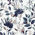 Yasinet Navy Blue Peel and Stick Wallpaper Blue Floral Wallpaper Vintage by Yasinet