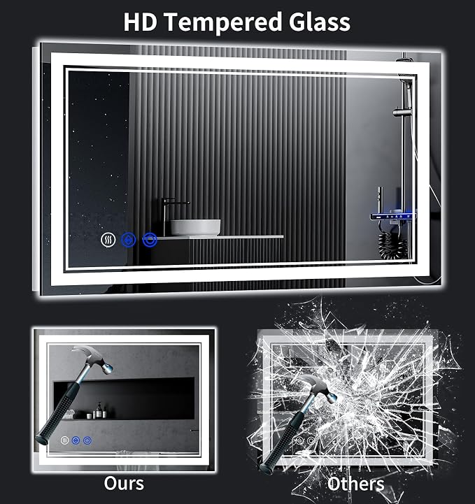 48"x32" LED Bathroom Mirror - Image 7