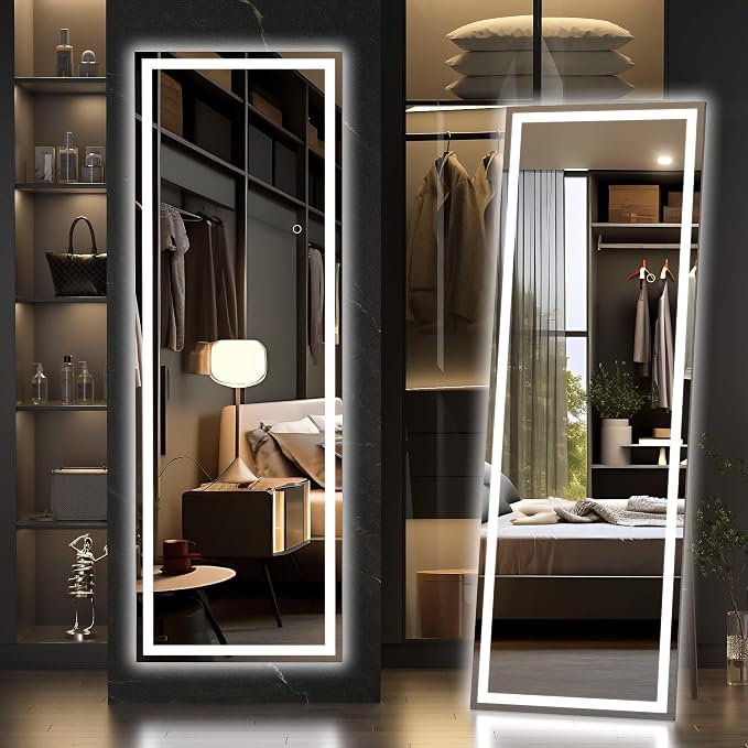Hasipu Full Length Mirror with Lights, Full Body Dressing Standing, Hanging - Image 8