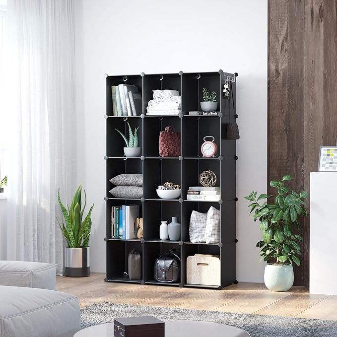 C&AHOME Cube Storage Organizer, 16-Cube Shelves Units, Plastic Storage Cubes - Image 5
