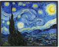 Van Gogh Canvas Wall Art: Starry Night Painting Famous Art Prints Posters Black by 1KINGO