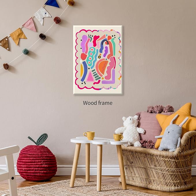 Funky Cute Kids Abstract Wall Art Trendy Bright Colorful Poster 08x10 inch - Image 7