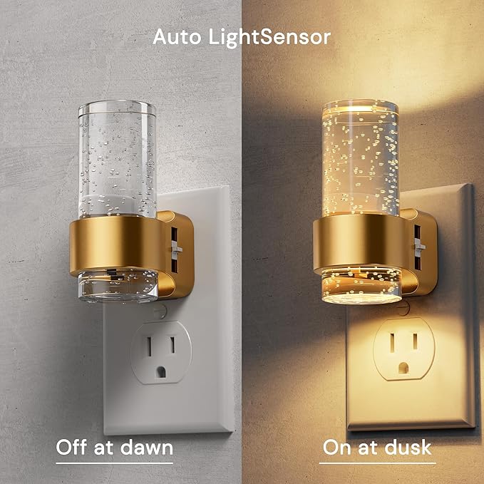 L LOHAS LED Night Lights Plug into Wall, 4 Pack Mini Dimmable Night Light - Image 2