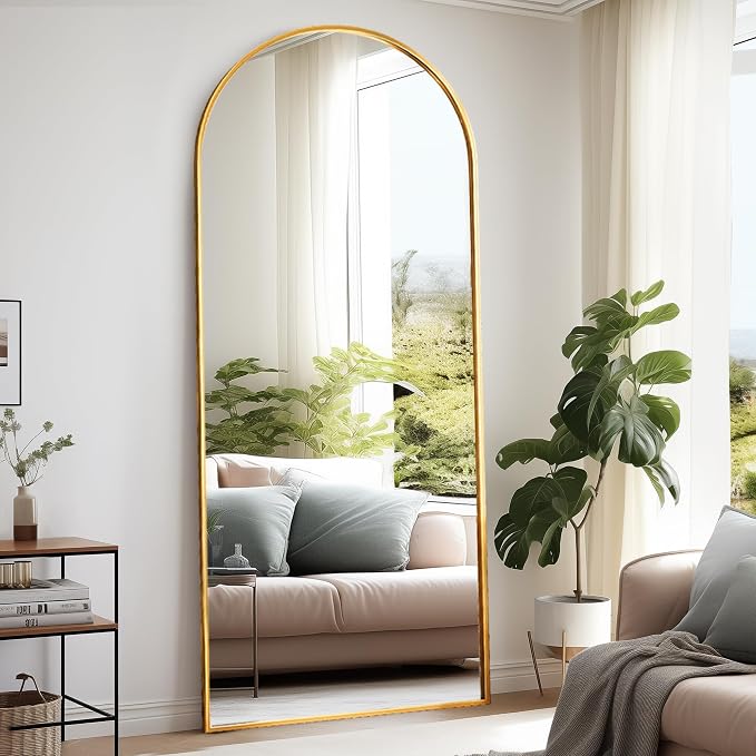 Rowjut Floor Full Length Mirror, Arched Mirrors Full Length 76"x34" - Image 2