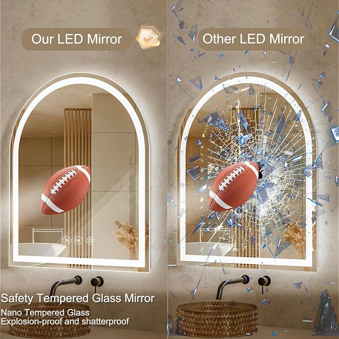 Arched LED Bathroom Mirrors - Image 3