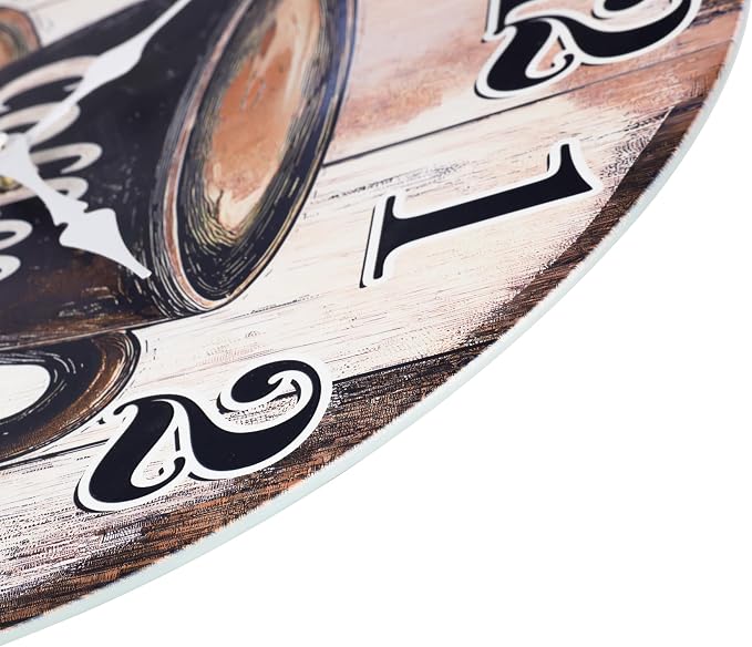 Large Kitchen Clock Decor, Decorative Coffee Wall Clocks Battery Operated - Image 6