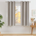 NICETOWN Short Faux Linen Angora Blackout Curtains 63 inches Long by NICETOWN
