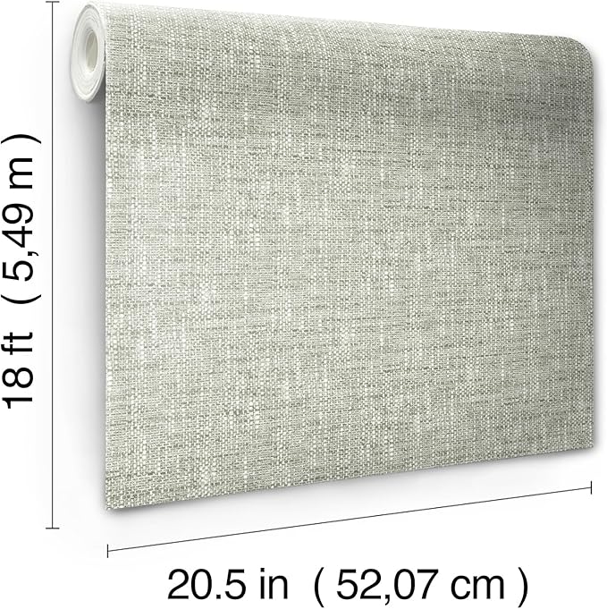 NuWallpaper Sage Poplin Peel and Stick Wallpaper - Image 8