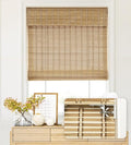 LazBlinds No Tools No Drill Cordless Bamboo Roman Shades, Custom Light by LazBlinds