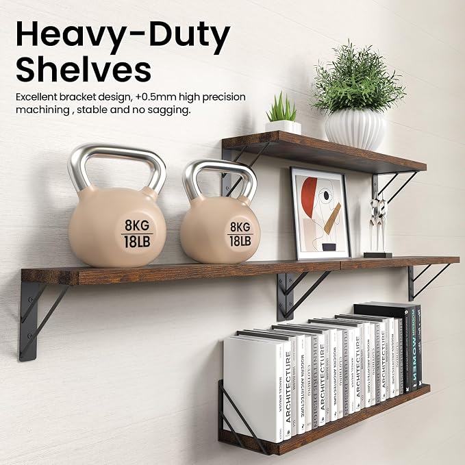 BAYKA Wall Shelves for Bedroom Decor, Floating Shelves for Wall, Display - Image 5