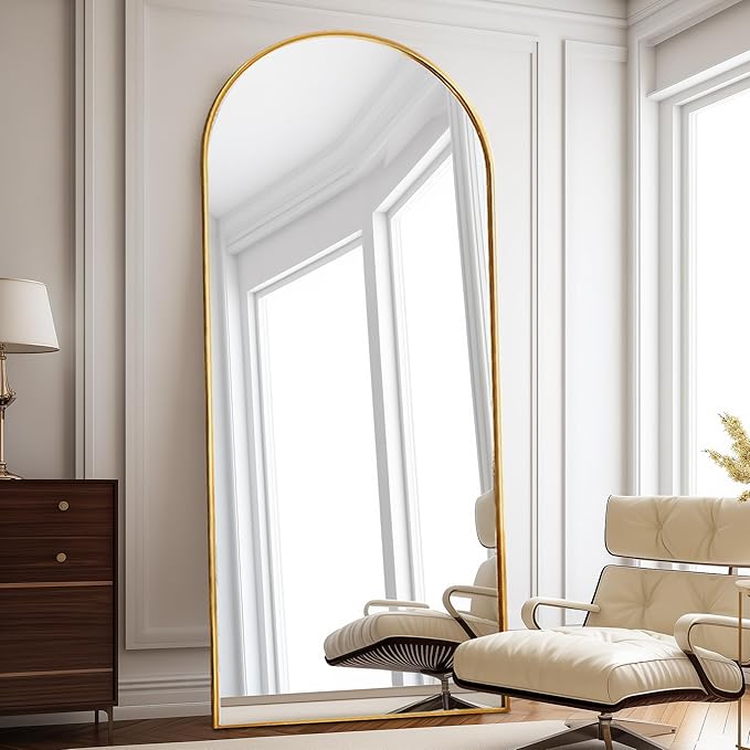 Floor Length Mirror, Wall Mounted Mirrors, Arched-Top Body Mirror by ZMYCZ