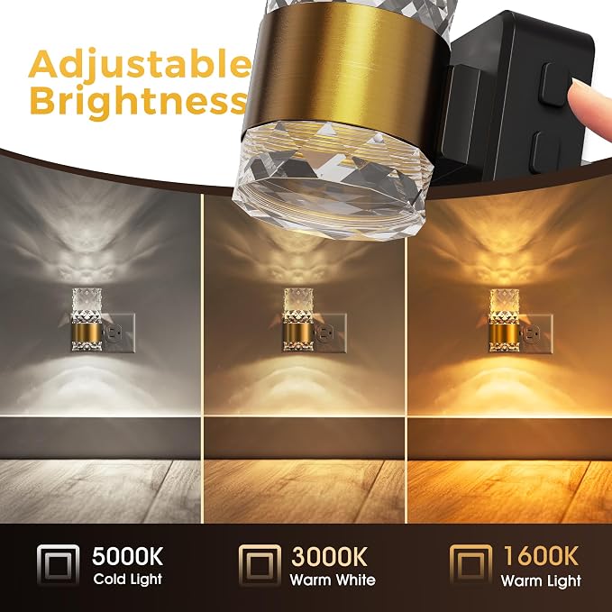 L LOHAS LED Night Light, Modern Night Lights Plug into Wall, 2 Pack - Image 3