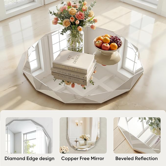 Suidia Bathroom Mirror, Frameless Bathroom Mirror - Image 4