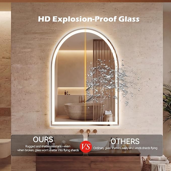 Sweetcrispy 24"×32" LED Bathroom Mirror - Image 3