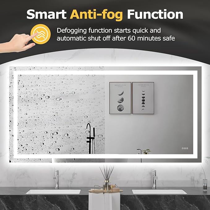 Hivone 72X36 LED Bathroom Mirror - Image 6