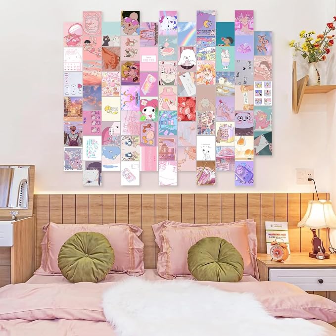 KBKBART Anime Aesthetic Wall Collage Kit, Anime Photo Wall Collage Posters - Image 2