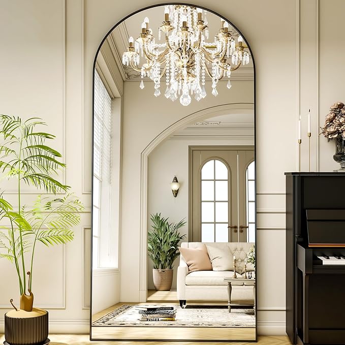 XRAMFY 78"x38" Arched Full Length Mirror Floor Mirrors by XRAMFY