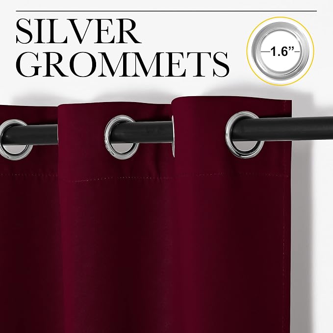 NICETOWN Blackout Curtains for Bedroom, Window Room Darkning Curtains/Drapes - Image 2
